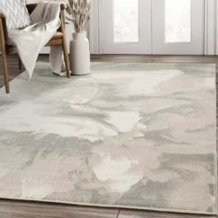 Arto Beige 7 ft. 9 in. x 10 ft. 2 in. Abstract Polypropylene Area Rug by Abani -Abani Sales beige abani area rugs art170b 8 31 1000