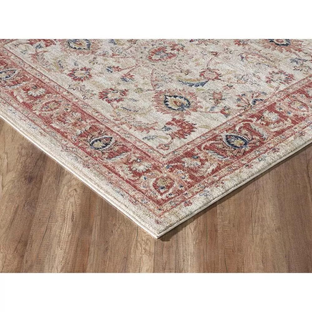Babylon Beige 5 ft. 3 in. x 7 ft. 6 in. Oriental Polypropylene Area Rug by Abani 6 Babylon Beige 5 ft. 3 in. x 7 ft. 6 in. Oriental Polypropylene Area Rug by Abani - Image 4