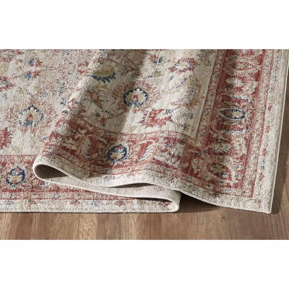 Babylon Beige 5 ft. 3 in. x 7 ft. 6 in. Oriental Polypropylene Area Rug by Abani 4 Babylon Beige 5 ft. 3 in. x 7 ft. 6 in. Oriental Polypropylene Area Rug by Abani - Image 2