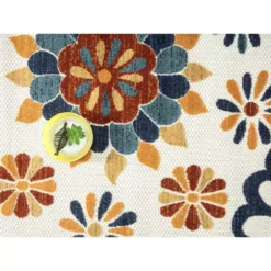 Hampton Beige 6 ft. x 9 ft. Floral Polypropylene Area Rug by Abani -Abani Sales beige abani area rugs ham100a 6 1f 1000