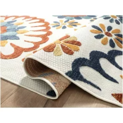 Hampton Beige 6 ft. x 9 ft. Floral Polypropylene Area Rug by Abani -Abani Sales beige abani area rugs ham100a 6 4f 1000