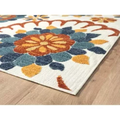 Hampton Beige 6 ft. x 9 ft. Floral Polypropylene Area Rug by Abani -Abani Sales beige abani area rugs ham100a 6 c3 1000