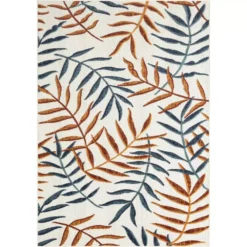Hampton Beige 5.3 ft. x 7.6 ft. Floral Polypropylene Area Rug by Abani