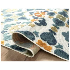 Hampton Beige 5.3 ft. x 7.6 ft. Abstract Polypropylene Area Rug by Abani -Abani Sales beige abani area rugs ham130a 5 4f 1000