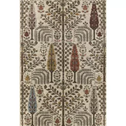 Mesa Beige 3 ft. x 5 ft. Abstract Polypropylene Area Rug by Abani