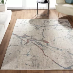 Milas Beige 5 ft. 3 ft. x 7 ft. 6 in. Abstract Polypropylene Area Rug by Abani 14 Milas Beige 5 ft. 3 ft. x 7 ft. 6 in. Abstract Polypropylene Area Rug by Abani -Abani Sales beige abani area rugs mil200a 5 66 1000
