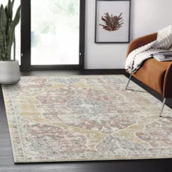 Milas Beige 6 ft. x 9 ft. Oriental Polypropylene Area Rug by Abani -Abani Sales beige abani area rugs mil210a 6 31 1000