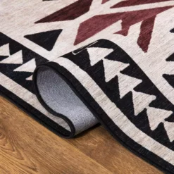 Abani Rugs Molana MOL110A Southwestern Beige Charcoal Red 7 ft. 9 in. x 10 ft. 2 in. Area Rug -Abani Sales beige abani area rugs mol110a 8 c3 1000