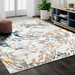 Porto Beige 4 ft. x 6 ft. Abstract Polypropylene Area Rug by Abani -Abani Sales beige abani area rugs prt120a 4 31 1000