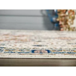 Porto Beige 5 ft. 3 ft. x 7 ft. 6 in. Oriental Polypropylene Area Rug by Abani -Abani Sales beige abani area rugs prt150a 5 1f 1000