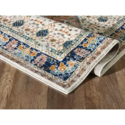 Porto Beige 5 ft. 3 ft. x 7 ft. 6 in. Oriental Polypropylene Area Rug by Abani -Abani Sales beige abani area rugs prt150a 5 4f 1000