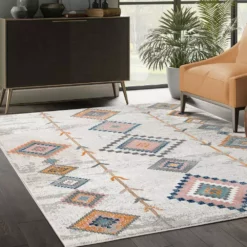 Porto Beige 6 ft. x 9 ft. Abstract Polypropylene Area Rug by Abani -Abani Sales beige abani area rugs prt190a 6 31 1000