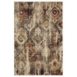 Sedona Beige 7 ft. 9 in. x 10 ft. 2 in. Oriental Polypropylene Area Rug by Abani