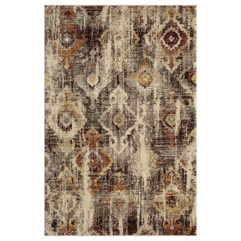 Sedona Beige 7 ft. 9 in. x 10 ft. 2 in. Oriental Polypropylene Area Rug by Abani 3 Sedona Beige 7 ft. 9 in. x 10 ft. 2 in. Oriental Polypropylene Area Rug by Abani