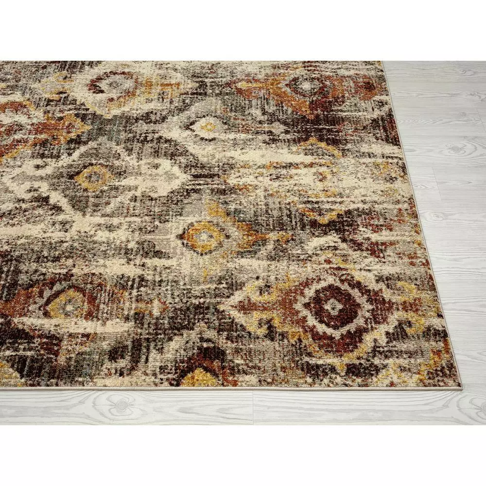 Sedona Beige 7 ft. 9 in. x 10 ft. 2 in. Oriental Polypropylene Area Rug by Abani 4 Sedona Beige 7 ft. 9 in. x 10 ft. 2 in. Oriental Polypropylene Area Rug by Abani - Image 2