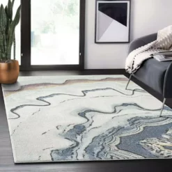 Venus Beige 4 ft. x 6 ft. Abstract Polypropylene Area Rug by Abani -Abani Sales beige abani area rugs vns100a 4 31 1000