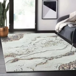 Venus Beige 6 ft. x 9 ft. Abstract Polypropylene Area Rug by Abani -Abani Sales beige abani area rugs vns130a 6 31 1000