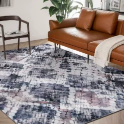 Paloma Black 2 ft. x 10 ft. Abstract Polyester Area Rug by Abani -Abani Sales black abani area rugs pal270a 29 31 1000