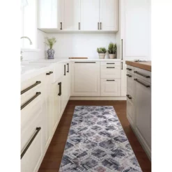 Paloma Black 2 ft. x 10 ft. Abstract Polyester Area Rug by Abani -Abani Sales black abani area rugs pal270a 29 44 1000