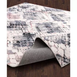 Paloma Black 2 ft. x 10 ft. Abstract Polyester Area Rug by Abani -Abani Sales black abani area rugs pal270a 29 c3 1000