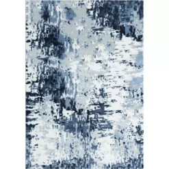 Arto Blue 6 ft. x 9 ft. Distressed Polypropylene Area Rug by Abani