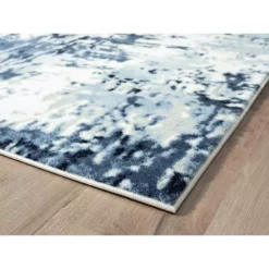 Arto Blue 6 ft. x 9 ft. Distressed Polypropylene Area Rug by Abani -Abani Sales blue abani area rugs art220a 6 c3 1000
