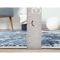 Arto Blue 4 ft. x 6 ft. Distressed Polypropylene Area Rug by Abani -Abani Sales blue abani area rugs art230a 4 44 1000