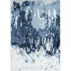 Arto Blue 4 ft. x 6 ft. Distressed Polypropylene Area Rug by Abani