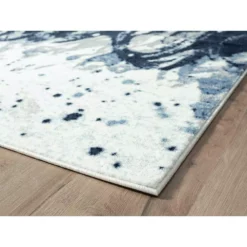 Arto Blue 4 ft. x 6 ft. Distressed Polypropylene Area Rug by Abani -Abani Sales blue abani area rugs art230a 4 c3 1000