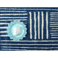 Casa Blue 7.9 ft. x 10.2 ft. Geometric Polypropylene Area Rug by Abani -Abani Sales blue abani area rugs cas260a 8 1f 1000