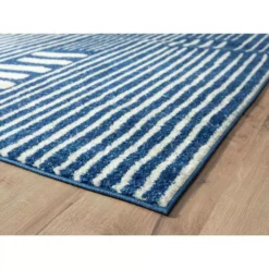 Casa Blue 7.9 ft. x 10.2 ft. Geometric Polypropylene Area Rug by Abani -Abani Sales blue abani area rugs cas260a 8 c3 1000