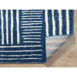 Casa Blue 7.9 ft. x 10.2 ft. Geometric Polypropylene Area Rug by Abani -Abani Sales blue abani area rugs cas260a 8 fa 1000