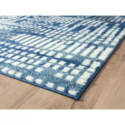 Casa Blue 4 ft. x 6 ft. Geometric Polypropylene Area Rug by Abani 12 Casa Blue 4 ft. x 6 ft. Geometric Polypropylene Area Rug by Abani -Abani Sales blue abani area rugs cas290a 4 c3 1000