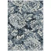 Cruz Blue 5.3 ft. x 7.6 ft. Floral Polypropylene Area Rug by Abani -Abani Sales blue abani area rugs cru140a 5 64 1000