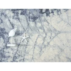 Cruz Blue 6 ft. x 9 ft. Floral Polypropylene Area Rug by Abani -Abani Sales blue abani area rugs cru150a 6 1f 1000