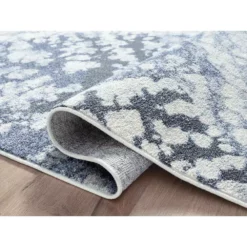 Cruz Blue 6 ft. x 9 ft. Floral Polypropylene Area Rug by Abani -Abani Sales blue abani area rugs cru150a 6 4f 1000