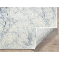 Cruz Blue 6 ft. x 9 ft. Floral Polypropylene Area Rug by Abani -Abani Sales blue abani area rugs cru150a 6 fa 1000