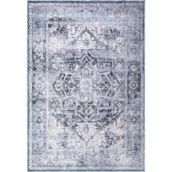 Abani Rugs Lola LOL140A Contemporary Blue 5 ft. 3 in. x 7 ft. 6 in. Area Rug