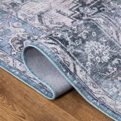 Abani Rugs Lola LOL140A Contemporary Blue 5 ft. 3 in. x 7 ft. 6 in. Area Rug 10 Abani Rugs Lola LOL140A Contemporary Blue 5 ft. 3 in. x 7 ft. 6 in. Area Rug -Abani Sales blue abani area rugs lol140a 5 c3 1000