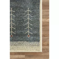 Mesa Blue 5 ft. 3 ft. x 7 ft. 6 in. Abstract Polypropylene Area Rug by Abani -Abani Sales blue abani area rugs mes150a 5 40 1000