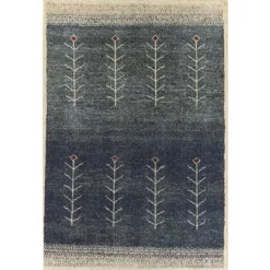 Mesa Blue 5 ft. 3 ft. x 7 ft. 6 in. Abstract Polypropylene Area Rug by Abani