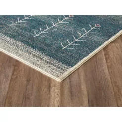 Mesa Blue 5 ft. 3 ft. x 7 ft. 6 in. Abstract Polypropylene Area Rug by Abani -Abani Sales blue abani area rugs mes150a 5 c3 1000