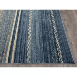 Mesa Blue 7 ft. 9 in. x 10 ft. 2 in. Striped Polypropylene Area Rug by Abani -Abani Sales blue abani area rugs mes210a 8 40 1000