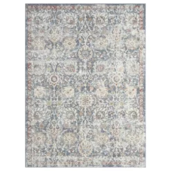 Milas Blue 7 ft. 9 in. x 10 ft. 2 in. Oriental Polypropylene Area Rug by Abani
