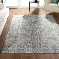 Milas Blue 7 ft. 9 in. x 10 ft. 2 in. Oriental Polypropylene Area Rug by Abani -Abani Sales blue abani area rugs mil100a 8 66 1000