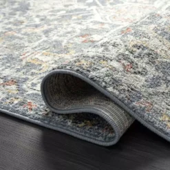 Milas Blue 6 ft. x 9 ft. Oriental Polypropylene Area Rug by Abani -Abani Sales blue abani area rugs mil130a 6 4f 1000