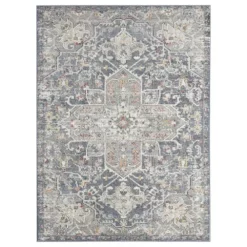 Milas Blue 6 ft. x 9 ft. Oriental Polypropylene Area Rug by Abani