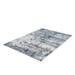Abani Rugs MIST MIS100A Abstract Concrete Wall Blue 5 ft. 3 in. x 7 ft. 6 in. Area Rug -Abani Sales blue abani area rugs mis100a 5 44 1000
