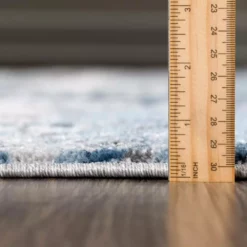 Abani Rugs MIST MIS100A Abstract Concrete Wall Blue 5 ft. 3 in. x 7 ft. 6 in. Area Rug -Abani Sales blue abani area rugs mis100a 5 fa 1000