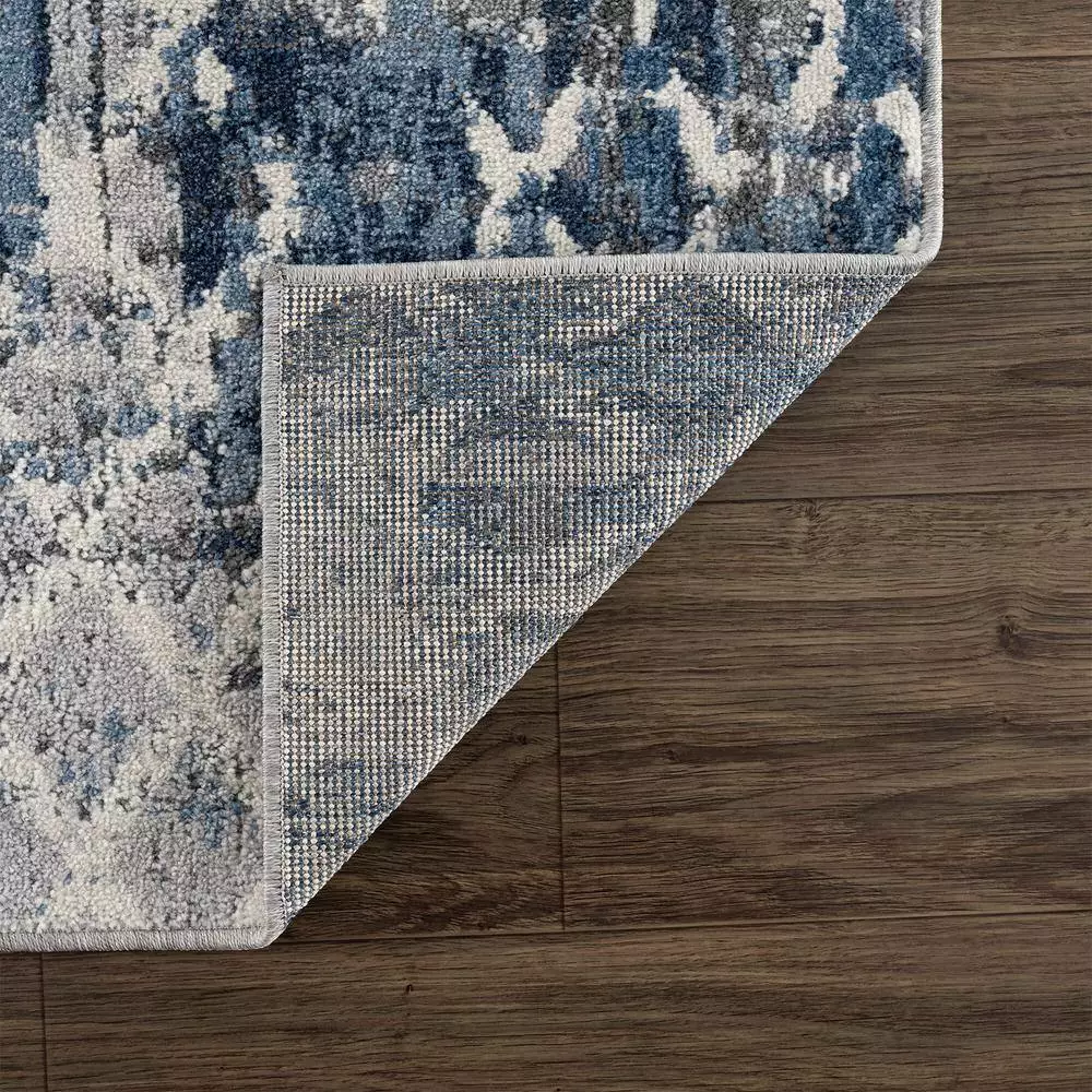Abani Rugs MIST MIS110A Mesh Blue 7 ft. 9 in. x 10 ft. 2 in. Area Rug 7 Abani Rugs MIST MIS110A Mesh Blue 7 ft. 9 in. x 10 ft. 2 in. Area Rug - Image 5
